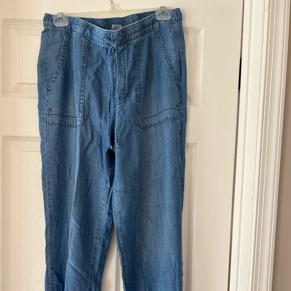 CHICO'S Pull-On Drawstring Casual Ankle Pant - Picture 1 of 7